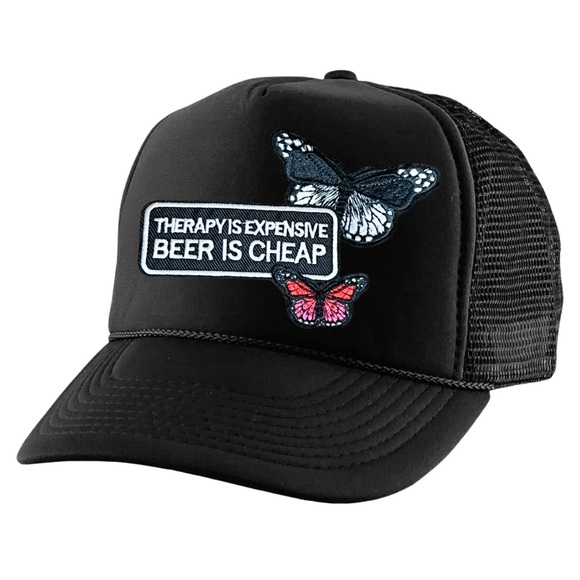 Therapy is expensive beer is cheap trucker hat